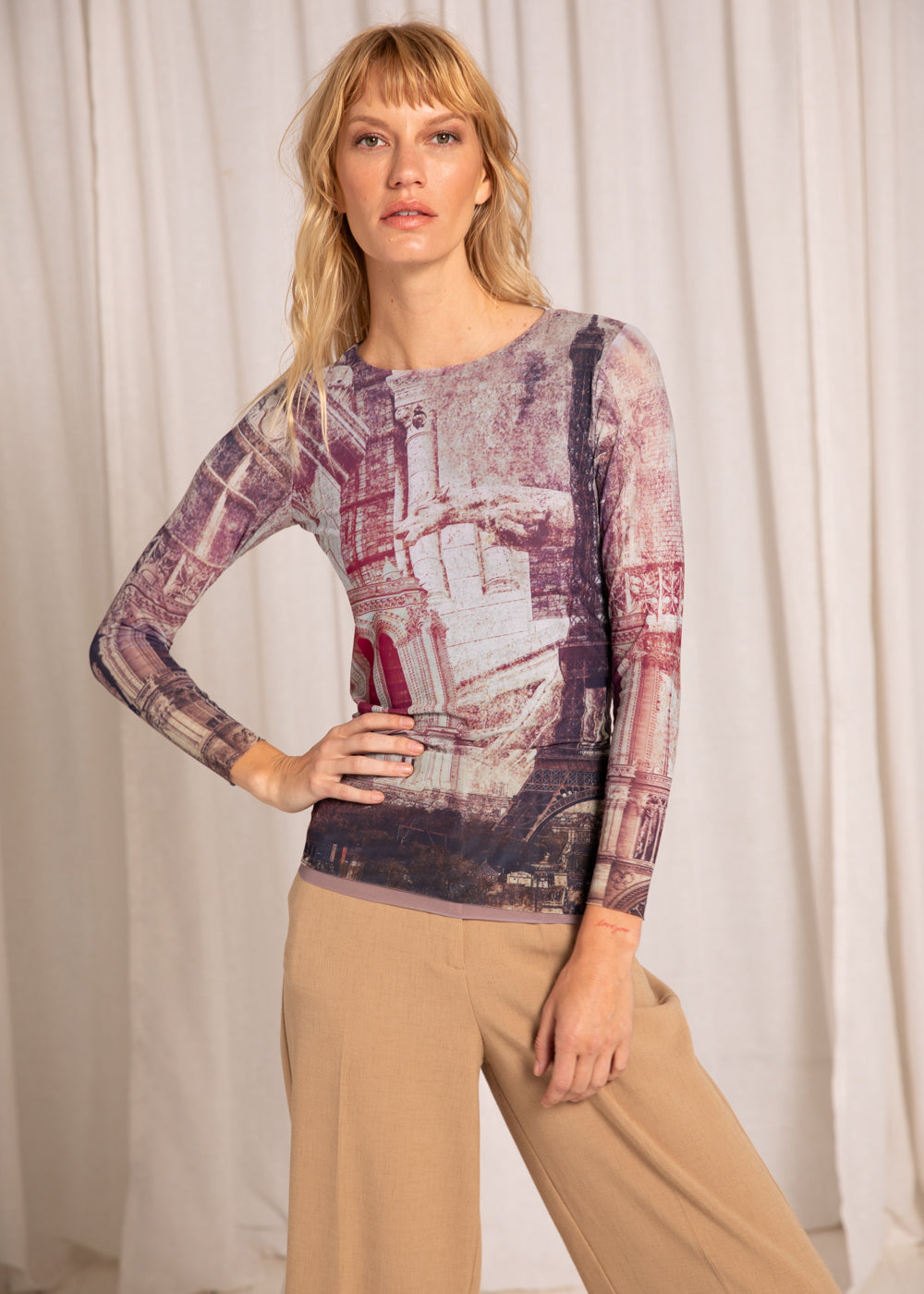 Paris Je T'aime - Florence Double Sheer Top