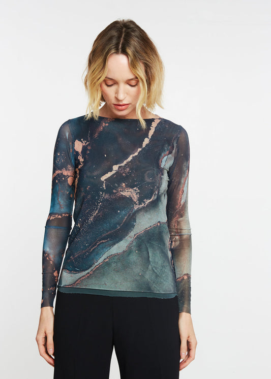 Jade - Florence Double Sheer Top