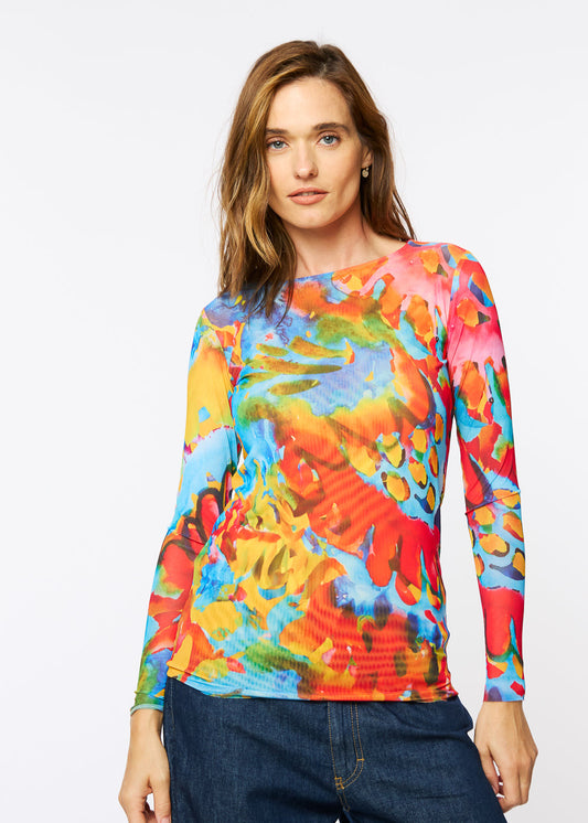 Color Me Crazy - Florence Double Sheer Top - In Stock