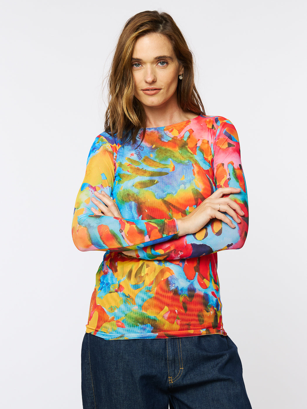 Color Me Crazy - Florence Double Sheer Top - In Stock