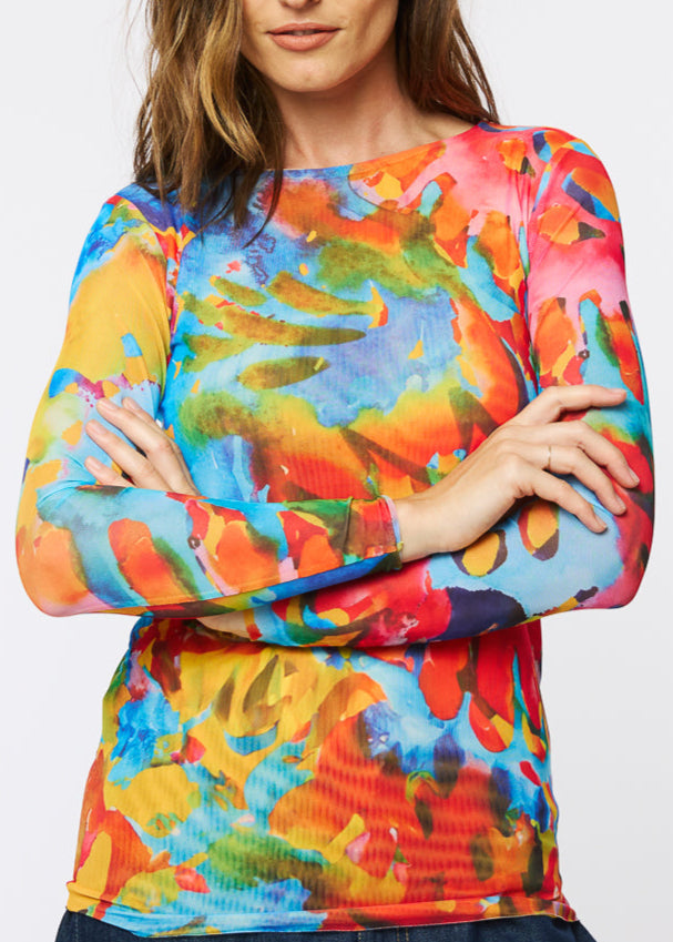 Color Me Crazy - Florence Double Sheer Top - In Stock