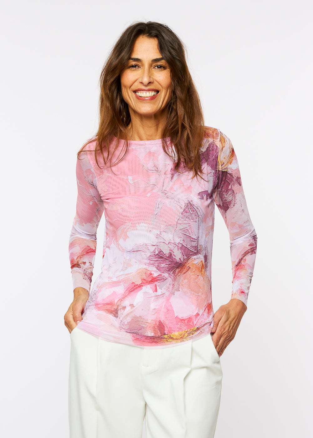 Feeling Rosey - Florence Double Sheer Top - In Stock