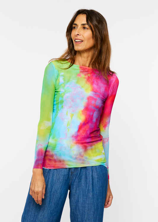Rainbow Chaos - Florence Double Sheer Top - In Stock