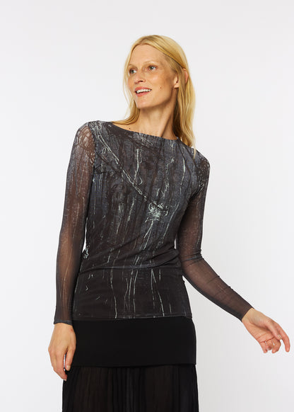 Nocturnal Bloom - Florence Double Sheer Top