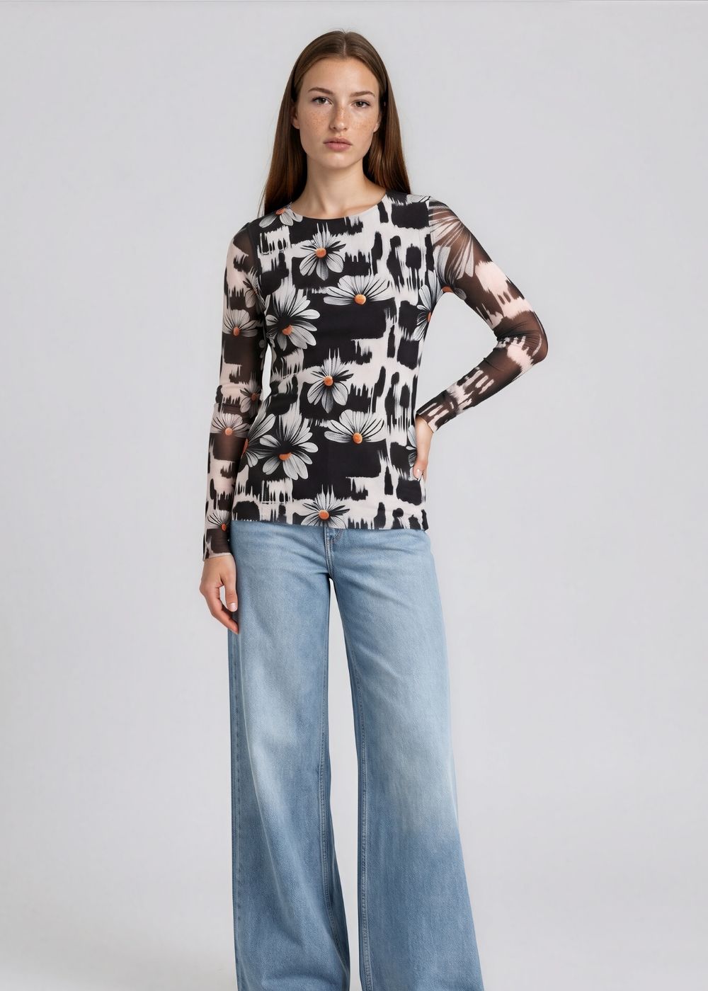 Crazy Daisy - Florence Double Sheer Top