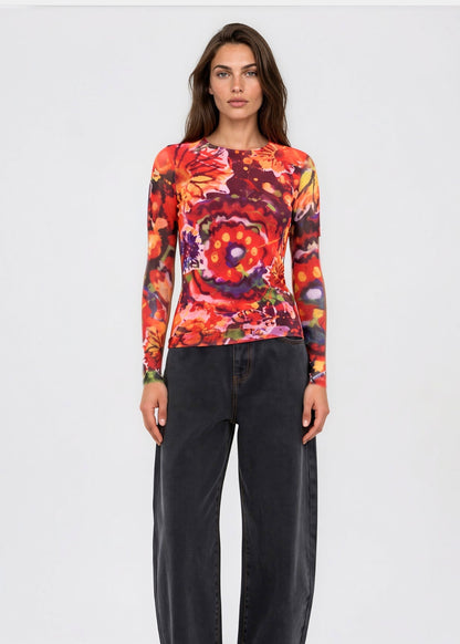 Showoff - Florence Double Sheer Top