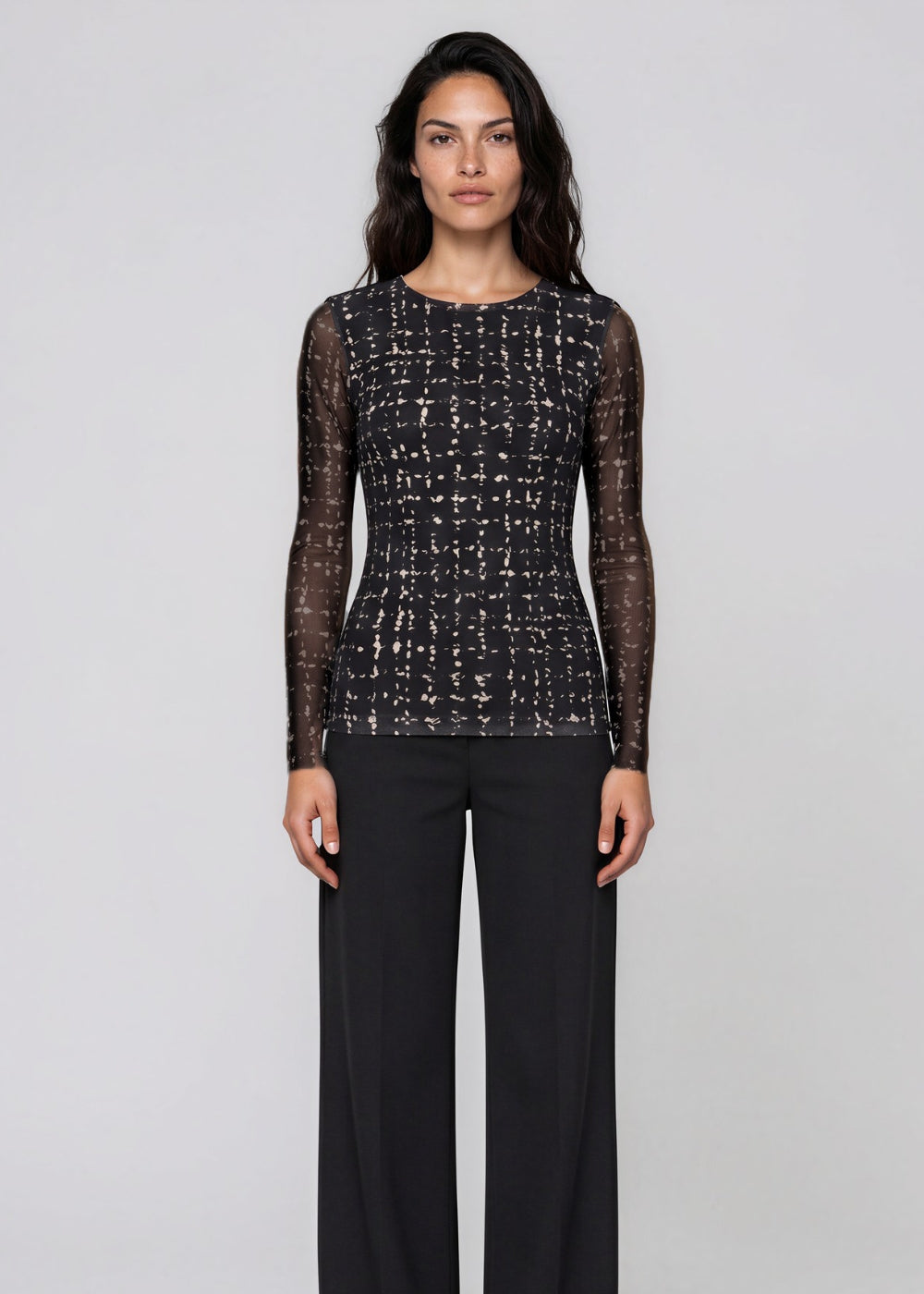 Tweed Texture - Florence Double Sheer Top