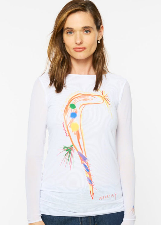 Bird of a Feather - Florence Double Sheer Top (DTF)