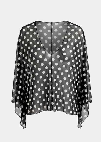 Mila Ponshawl in Polka Dot on Black