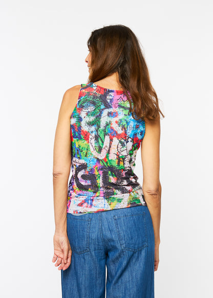 Peace & Love - Florence Solid Double Sheer Tank Top