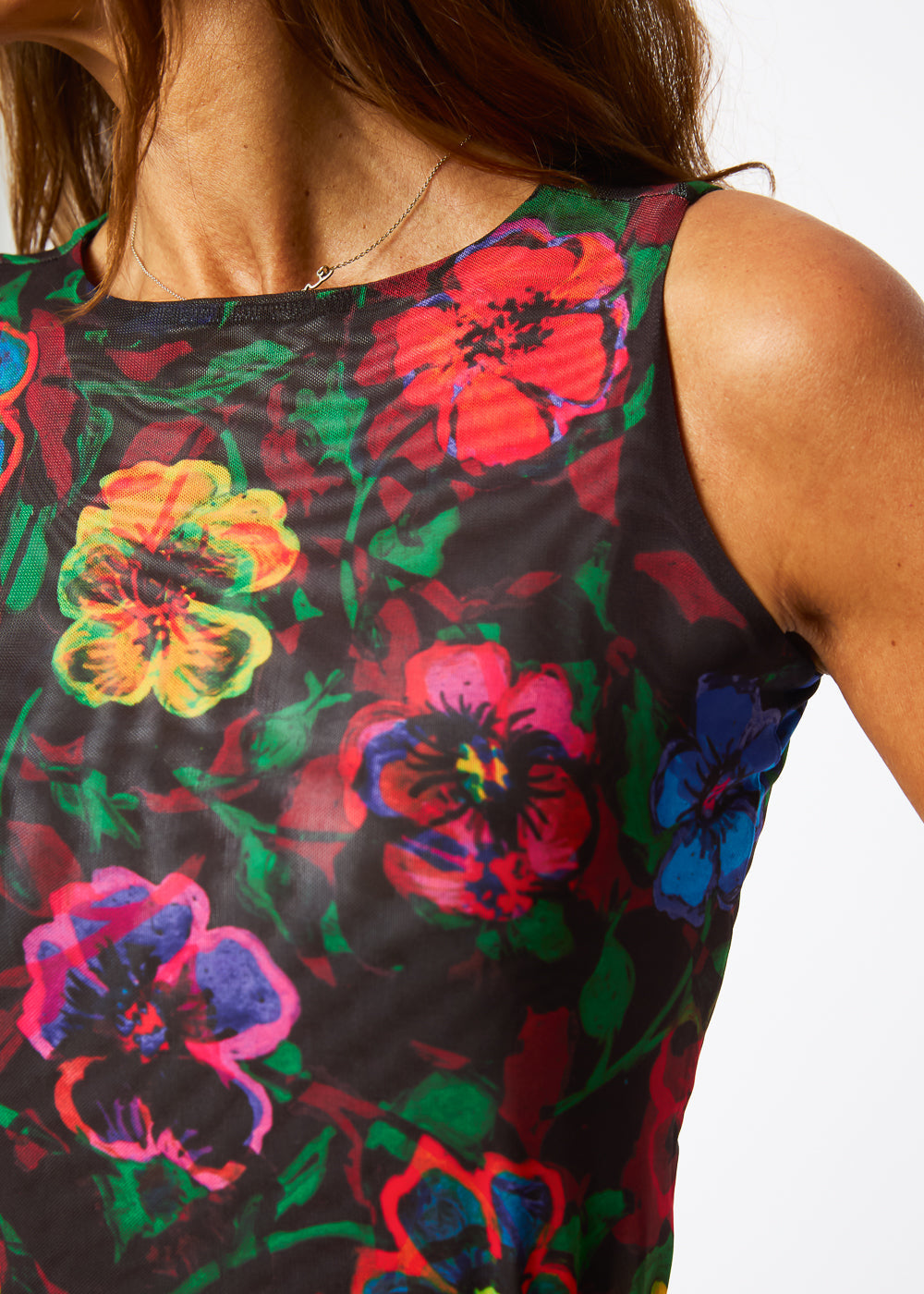 Velvet Bloom - Florence Solid Double Sheer Tank Top - In Stock