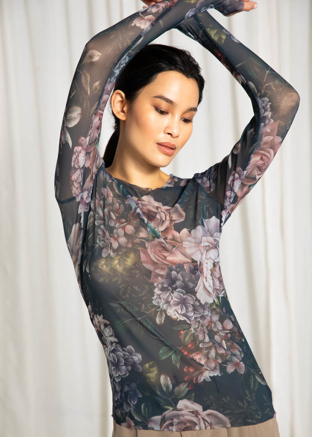 Romantic - NudiTee Sheer Top - In Stock