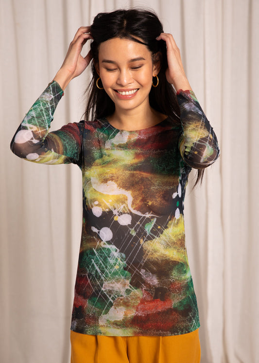 Lucid Dream Green - NudiTee Sheer Top - In Stock