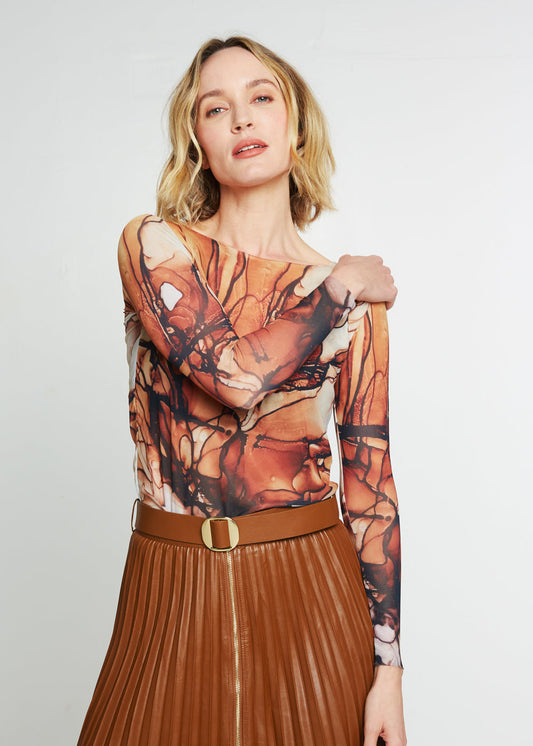 Amber - NudiTee Sheer Top - In Stock