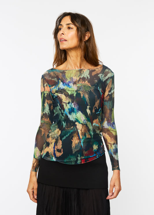 Midnight Garden - NudiTee Sheer Top