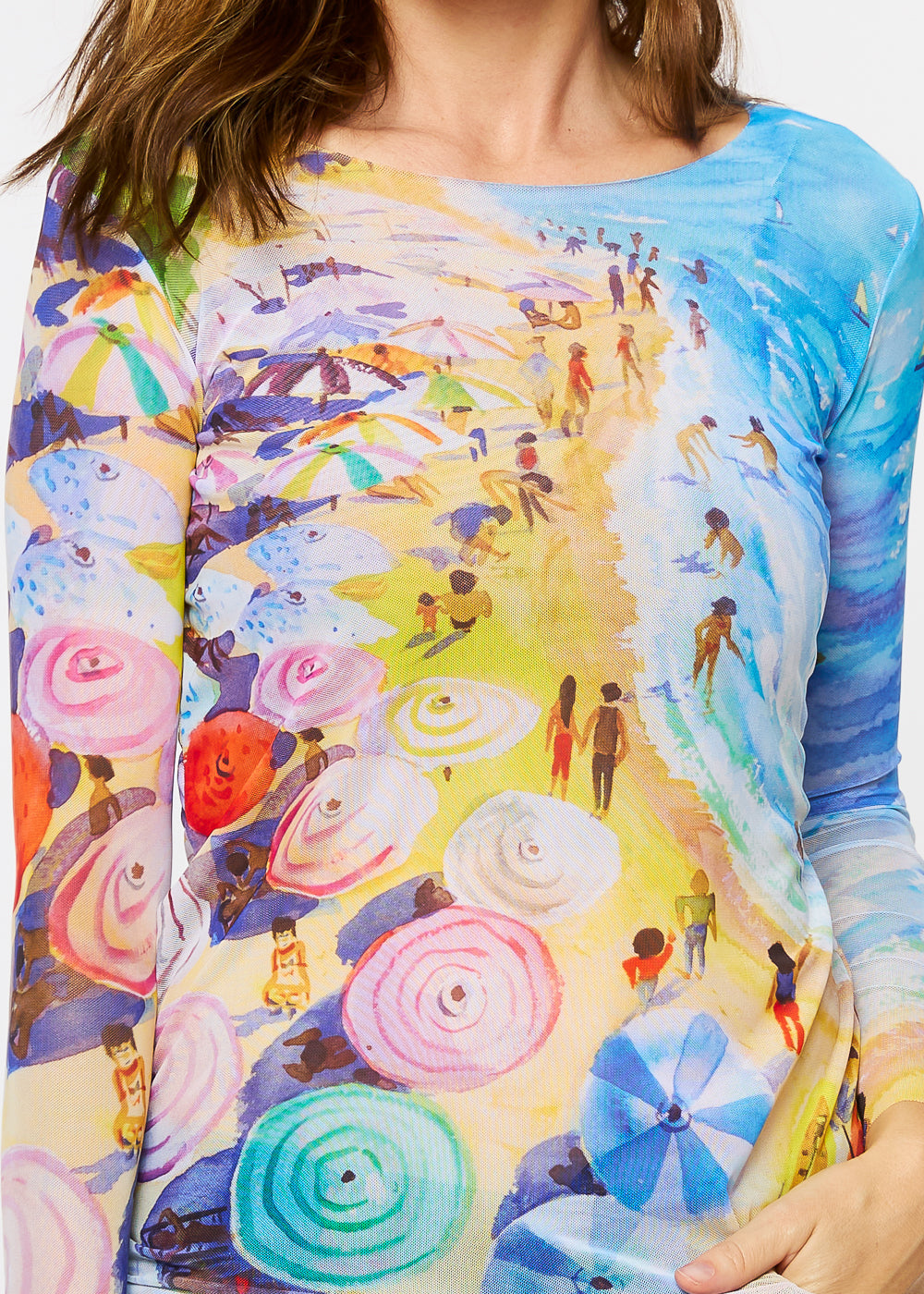 French Riviera - NudiTee Sheer Top - In Stock
