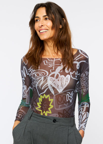 Dream In Chalk - NudiTee Sheer Top