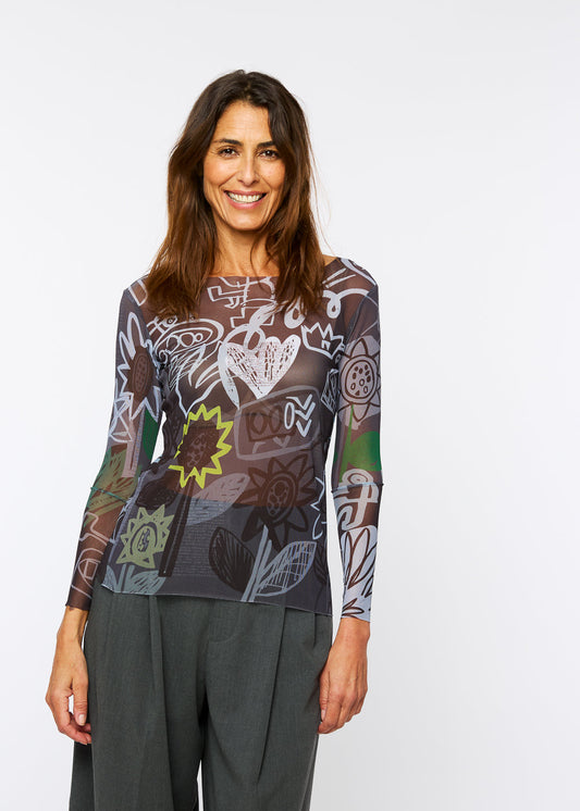 Dream In Chalk - NudiTee Sheer Top