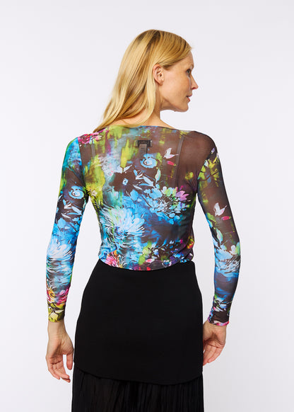 Noir Bouquet - NudiTee Sheer Top