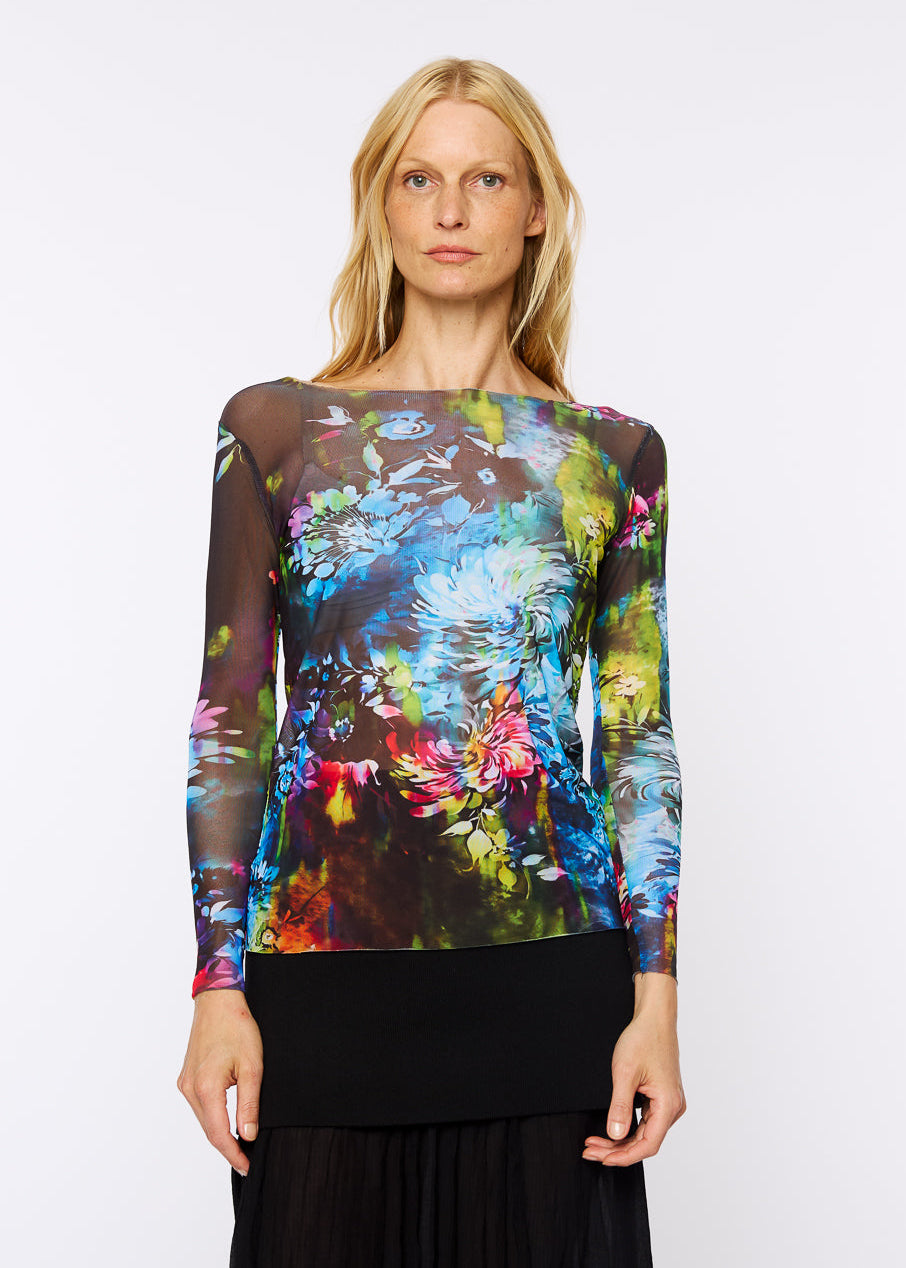 Noir Bouquet - NudiTee Sheer Top