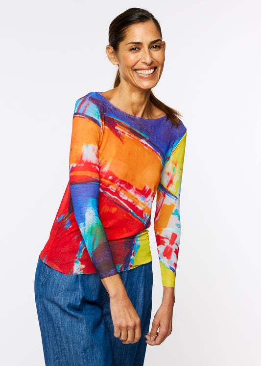 Color Block - NudiTee Sheer Top