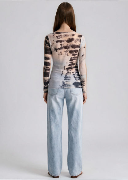 Here & There - NudiTee Sheer Top