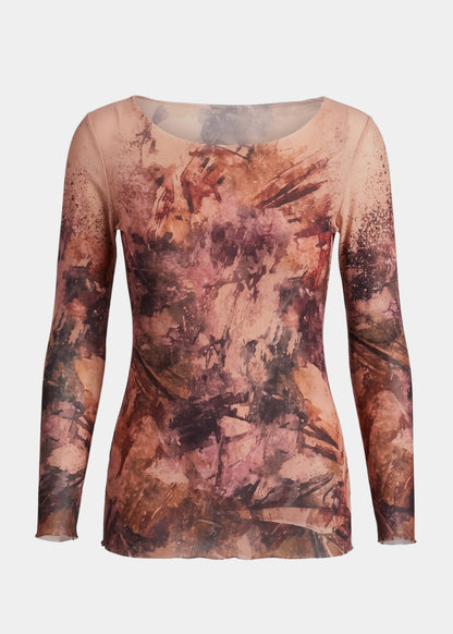 Volcanic - Nudi Ink Mesh Top