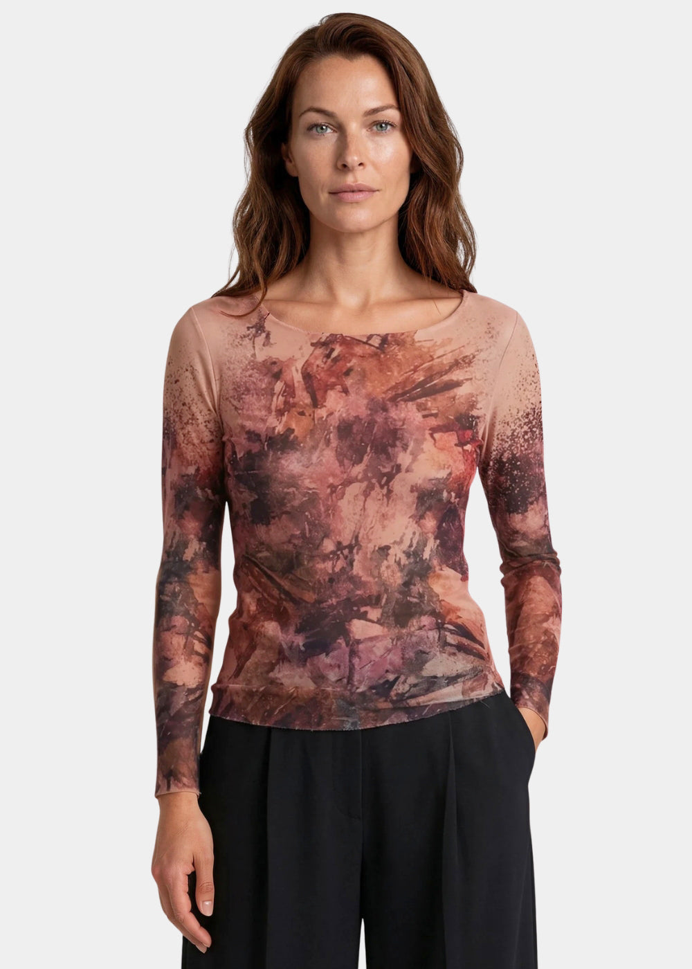 Volcanic - Nudi Ink Mesh Top