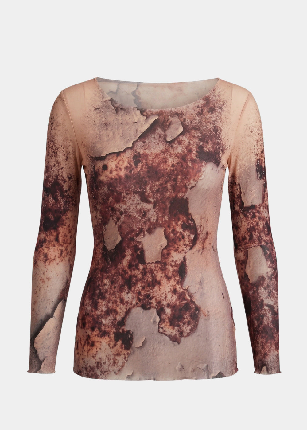 Ember Rust - Nudi Ink Mesh Top