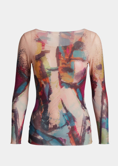 Fresco - Nudi Ink Mesh Top
