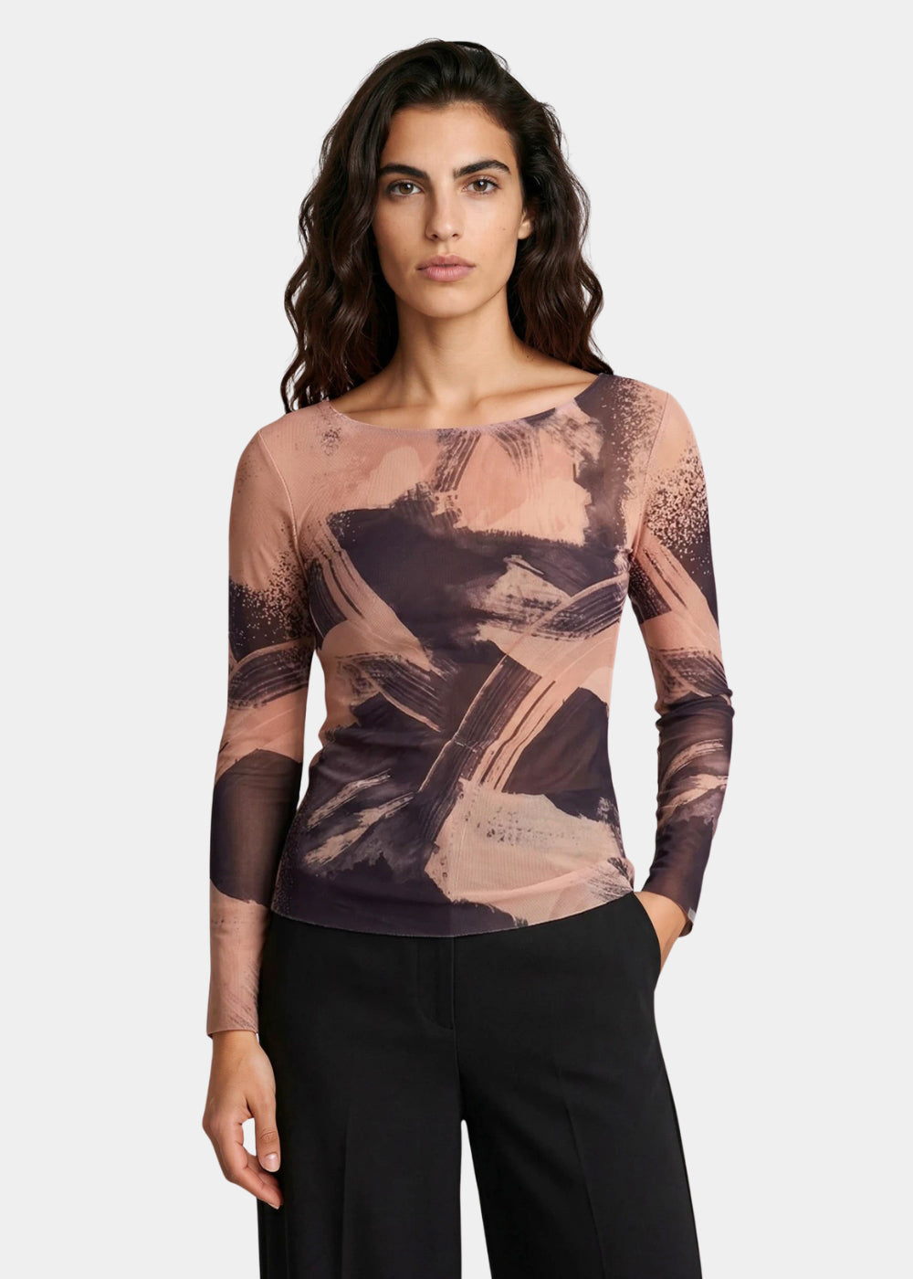 Graphite - Nudi Ink Mesh Top