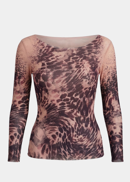 Wild Motion - Nudi Ink Mesh Top