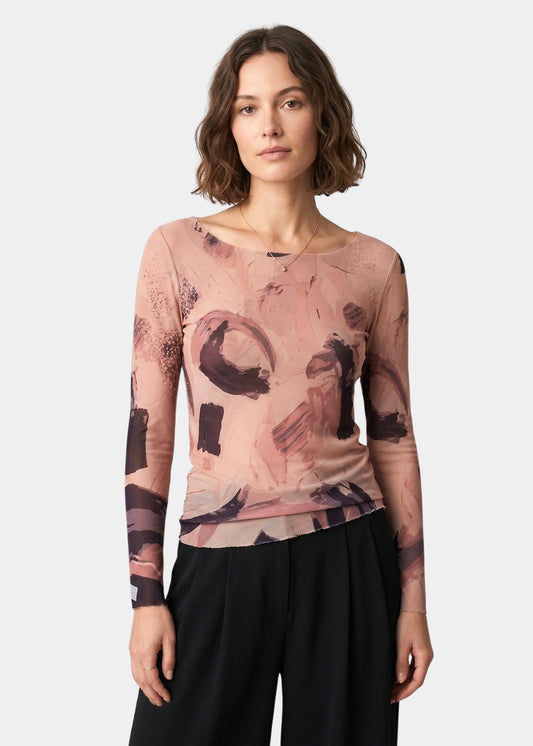 Curio - Nudi Ink Mesh Top