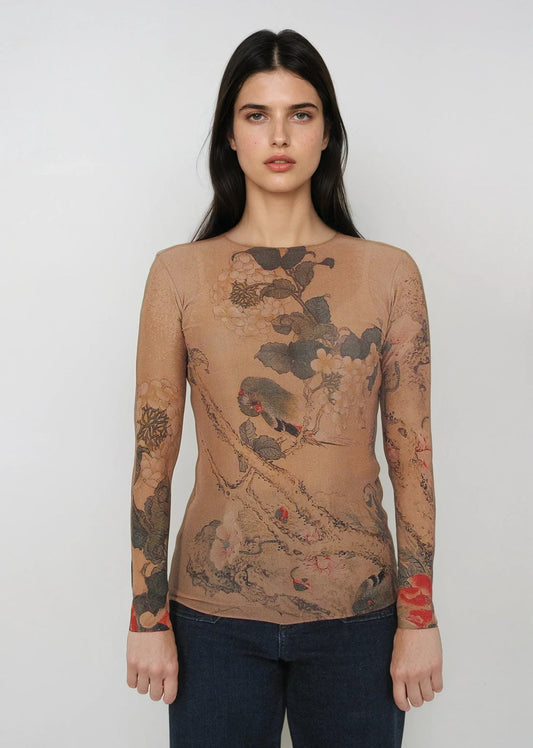 Nudi Ink Mesh Top