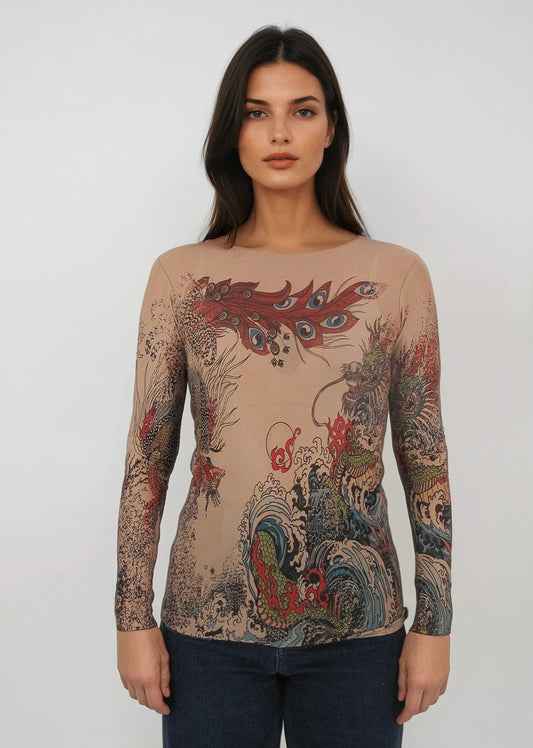 Nudi Ink Mesh Top