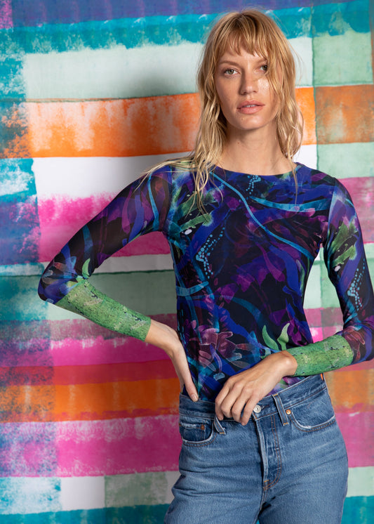 Blue Tide - Florence Double Sheer Top - In Stock