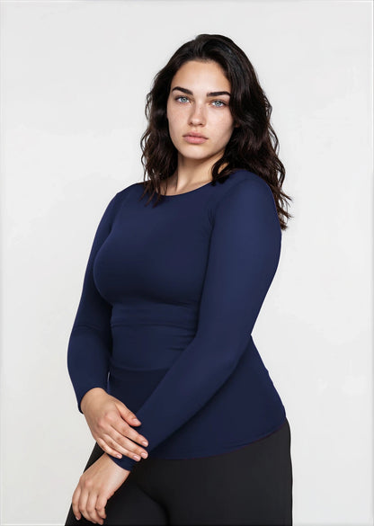 Solid Raw Edge Second Skin Top (Size 2)